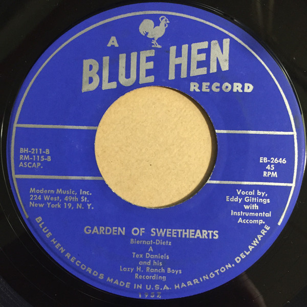 Tex Daniels And His Lazy H Ranch Boys - It's Raining Roses (7") (Very Good Plus (VG+)) - Image 2