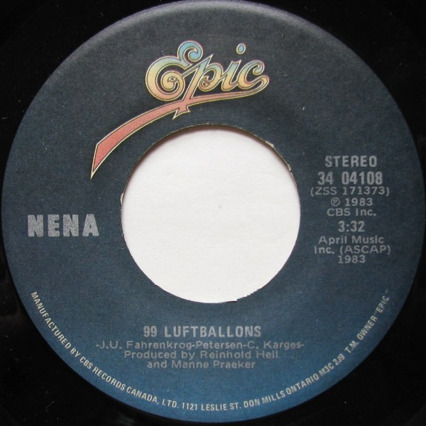 Nena - 99 Red Balloons (7") (Near Mint (NM or M-)) - Image 2