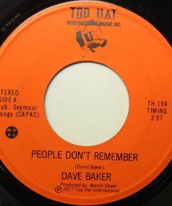 Dave Baker (15) - People Don't Remember (7", Single) (Very Good Plus (VG+))
