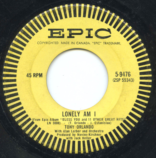 Tony Orlando - Happy Times (Are Here To Stay) / Lonely Am I (7", Single) (Very Good Plus (VG+)) - Image 2