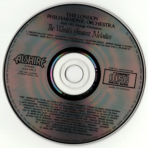 London Philharmonic Orchestra And 101 Strings - The World's Greatest Melodies (CD) (Near Mint (NM or M-)) - Image 5