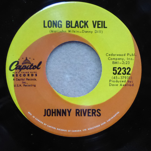 Johnny Rivers - Don't Look Now / Long Black Veil (7", Single) (Very Good (VG)) - Image 2