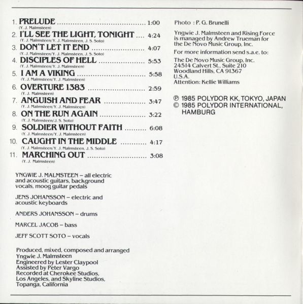 Yngwie J. Malmsteen's Rising Force - Marching Out (CD, Album, Pol) (Mint (M)) - Image 2