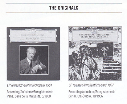 Édouard Lalo / Camille Saint-Saëns / Max Bruch / Ernest Bloch - Pierre Fournier, Orchestre Des Concerts Lamoureux · Jean Martinon, Berliner Philharmoniker · Alfred Wallenstein - Cellokonzert / Cellokonzert No. 1 / Kol Nidrei / Schelomo (CD, Comp, RM) (Near Mint (NM or M-)) - Image 2