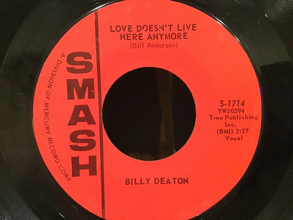 Billy Deaton - I'd Rather Not Know / Love Doesn't Live Here Anymore (7") (Very Good Plus (VG+)) - Image 2