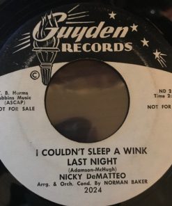 Alternative view of Nicky DeMatteo - Suddenly / I Couldn't Sleep A Wink Last Night (7", Single, Promo) (Very Good Plus (VG+))