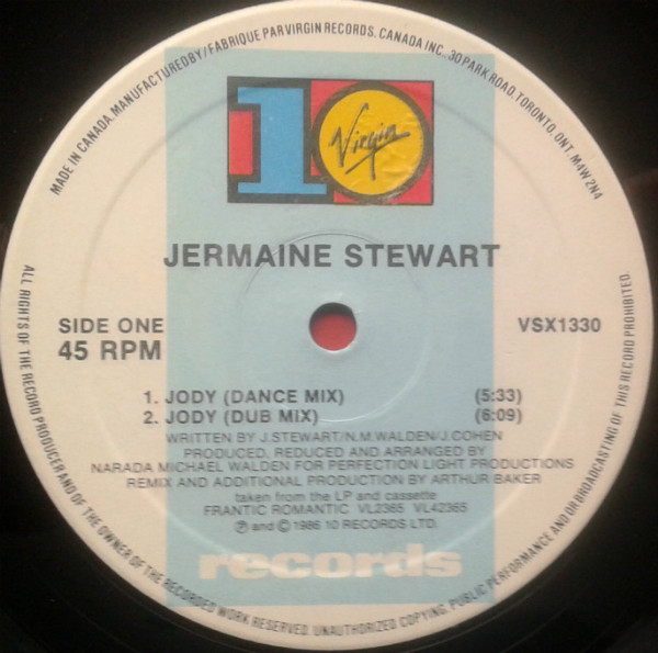 Jermaine Stewart - Jody (12") (Mint (M)) - Image 3