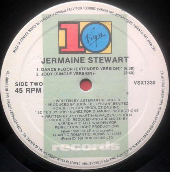 Jermaine Stewart - Jody (12") (Mint (M)) - Image 4