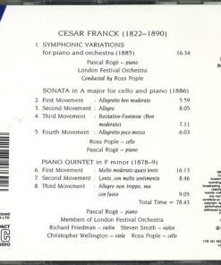 Alternative view of César Franck, Pascal Rogé, London Festival Orchestra, Ross Pople - Symphonic Variations • Piano Quintet • Cello Sonata (CD) (Near Mint (NM or M-))