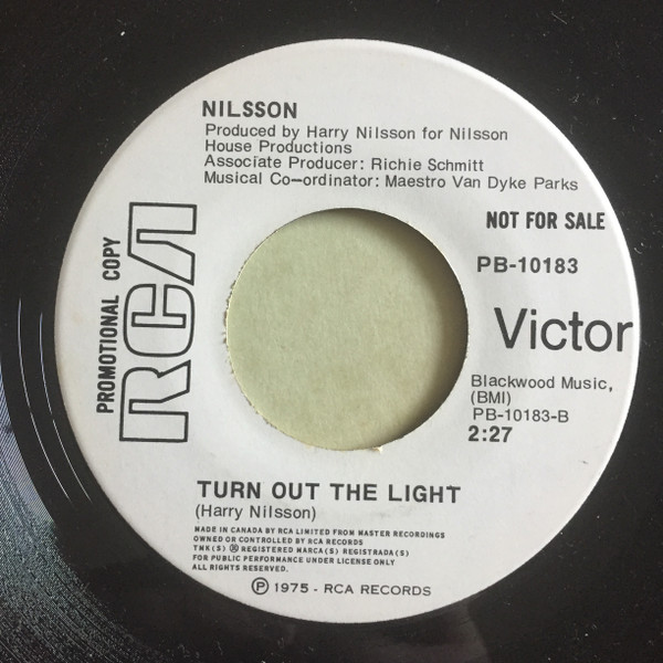 Harry Nilsson - Kojak Columbo / Turn Out The Light (7", Single, Promo) (Very Good Plus (VG+)) - Image 2