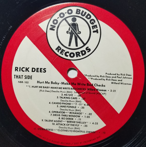 Rick Dees - Hurt Me Baby Make Me Write Bad Checks! (LP, Album) (Mint (M)) - Image 3