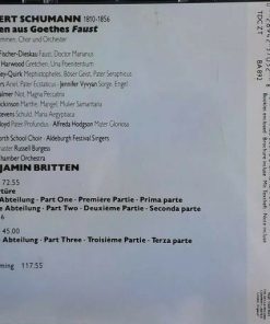 Alternative view of Robert Schumann - Dietrich Fischer-Dieskau, Elizabeth Harwood, Peter Pears, John Shirley-Quirk, Benjamin Britten - Szenen Aus Goethes Faust (2xCD, Album, RE, RM) (Near Mint (NM or M-))