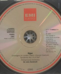 Alternative view of Sir Edward Elgar, Philharmonia Orchestra, Sir John Barbirolli - Symphony No.1 In A Flat; Cockaigne Overture (CD, Comp, RM) (Near Mint (NM or M-))