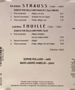 Alternative view of Richard Strauss & Ludwig Thuille – Sophie Rolland, Marc-André Hamelin - Cello Sonatas (CD, Album) (Near Mint (NM or M-))