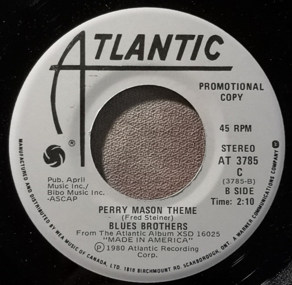 The Blues Brothers - Who's Makin' Love To Your Old Lady? (7", Single, Promo) (Very Good Plus (VG+)) - Image 2
