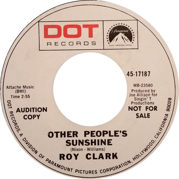 Roy Clark - Love Is Just A State Of Mind (7", Promo, Mon) (Very Good Plus (VG+)) - Image 2