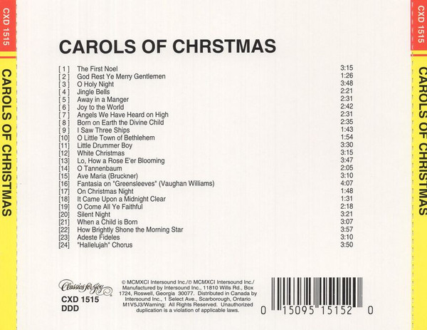 Unknown Artist - Carols Of Christmas (CD) (Near Mint (NM or M-)) - Image 2