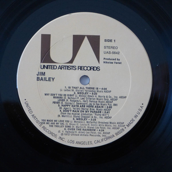 Jim Bailey - Jim Bailey (LP, Album, RE, Ter) (Mint (M)) - Image 3