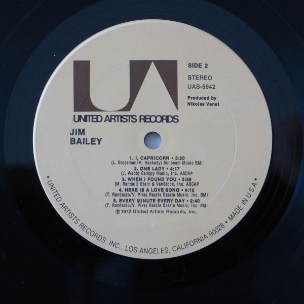 Jim Bailey - Jim Bailey (LP, Album, RE, Ter) (Mint (M)) - Image 4