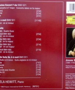 Alternative view of Johann Sebastian Bach - Angela Hewitt - Italienisches Konzert ‧ Englische Suite No. 6 ‧ Toccata BWV 911 ‧ 4 Duette BWV 802-805 (CD, Album, RE) (Near Mint (NM or M-))
