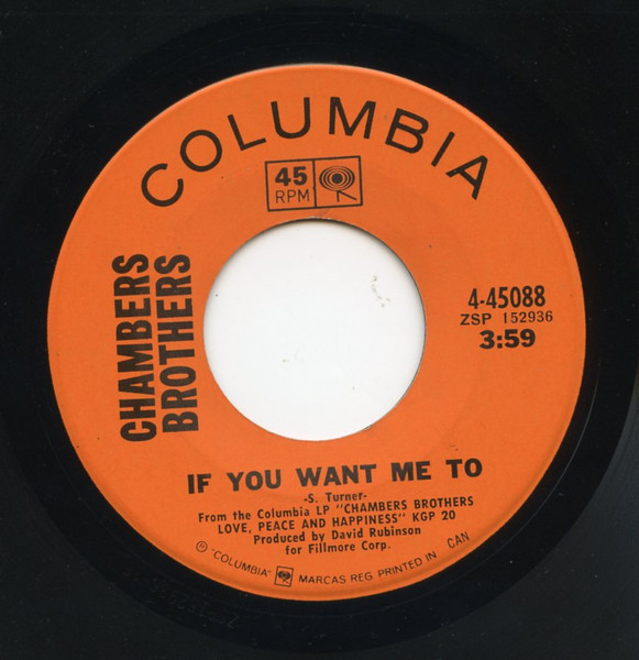 The Chambers Brothers - Love, Peace And Happiness / If You Want Me To (7", Single) (Near Mint (NM or M-)) - Image 2