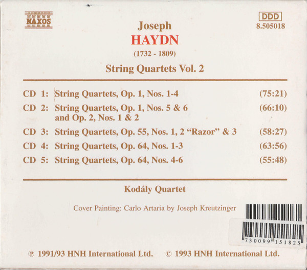 Joseph Haydn - Kodály Quartet - String Quartets, Vol. 2 (5xCD, Comp) (Near Mint (NM or M-)) - Image 2
