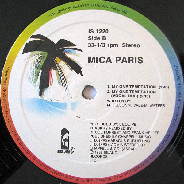 Mica Paris - My One Temptation (12") (Mint (M)) - Image 4