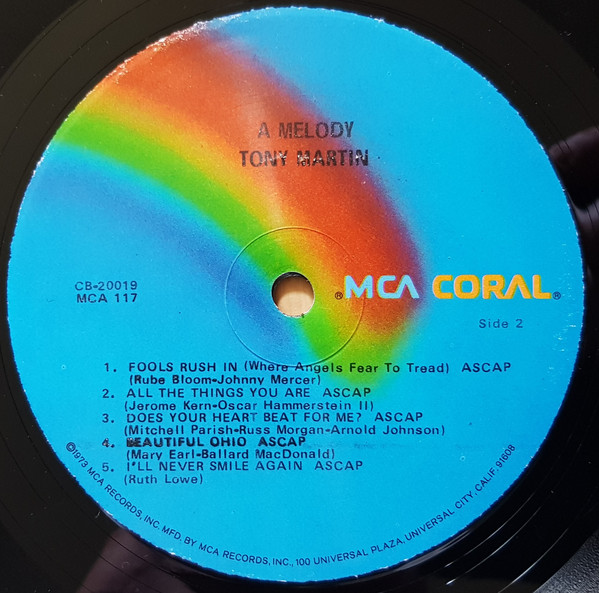 Tony Martin (3) - A Melody (LP, Comp) (Mint (M)) - Image 4