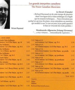 Alternative view of Richard Raymond (2), Frédéric Chopin - Valses = Waltzes (CD, Album) (Near Mint (NM or M-))
