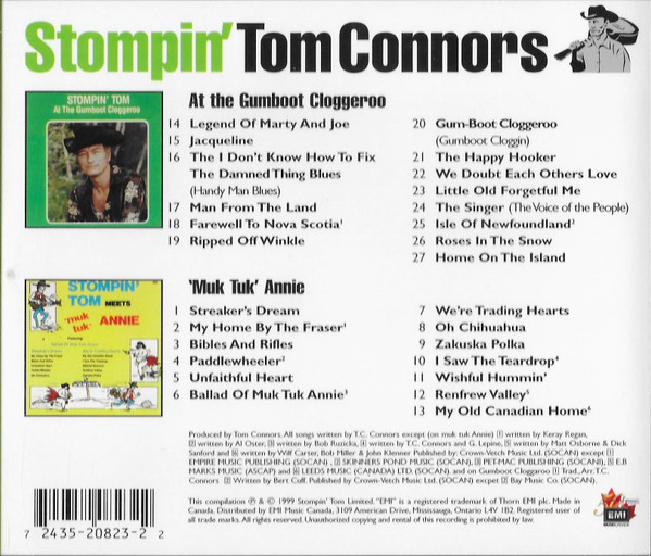 Stompin' Tom Connors - At The Gumboot Cloggeroo / 'Muk Tuk' Annie (CD, Comp) (Near Mint (NM or M-)) - Image 2