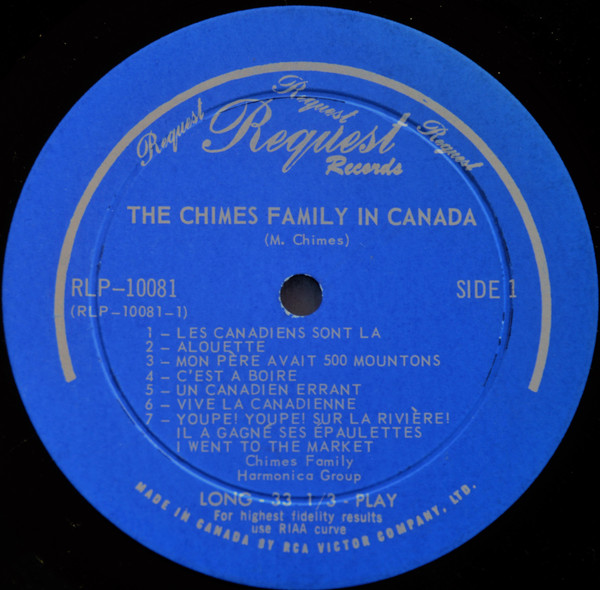 The Chimes Family (2) - La Famille Chimes Au Canada - The Chimes Family In Canada (LP, Album, Mono) (Mint (M)) - Image 3
