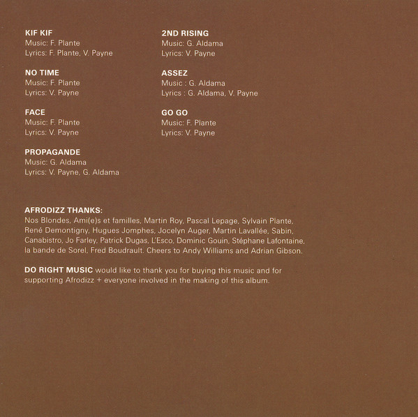 Afrodizz - Kif Kif (CD, Album) (Near Mint (NM or M-)) - Image 5