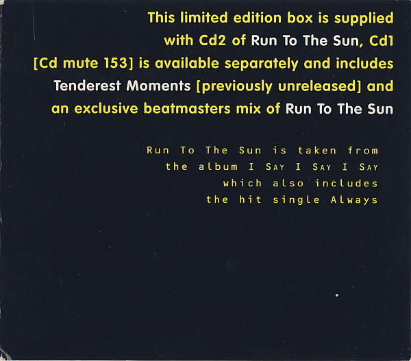 Erasure - Run To The Sun (Remixes) (CD, Single, Ltd, CD2) (Near Mint (NM or M-)) - Image 3