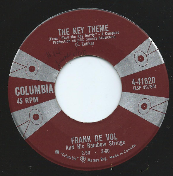 Frank De Vol And His Rainbow Strings - The Key Theme / La Montana (7") (Very Good Plus (VG+))