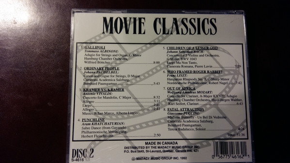 Various - Movie Classics Disc 2 (CD, Comp) (Near Mint (NM or M-)) - Image 2