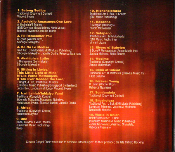 Soweto Gospel Choir - African Spirit (CD, Album) (Very Good Plus (VG+)) - Image 2