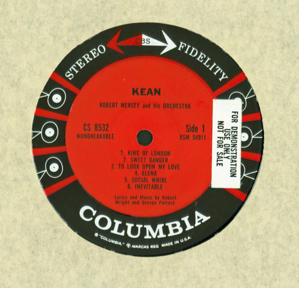 Robert Mersey And His Orchestra - Kean (LP, Album) (Mint (M)) - Image 3