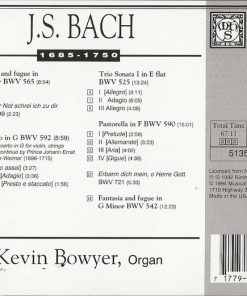 Alternative view of Johann Sebastian Bach, Kevin Bowyer - The Works For Organ Volume 1 (CD, Album, Club) (Near Mint (NM or M-))