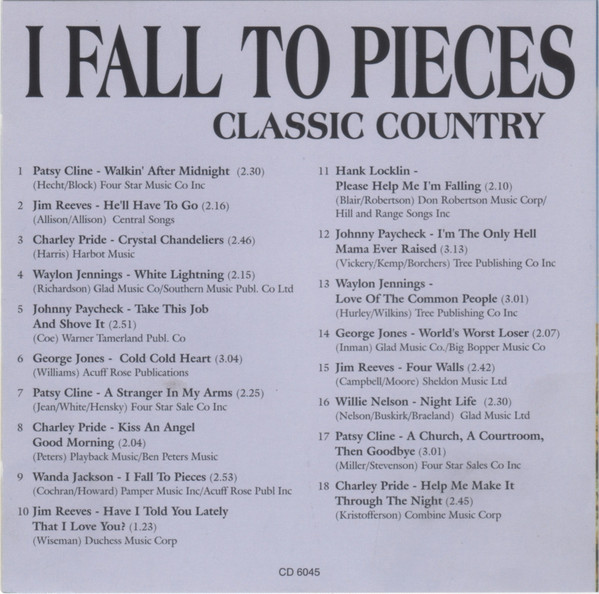 Various - I Fall To Pieces (CD, Comp) (Near Mint (NM or M-)) - Image 2