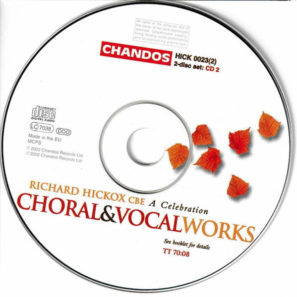Richard Hickox - A Celebration (2xCD, Album, Comp) (Near Mint (NM or M-)) - Image 4