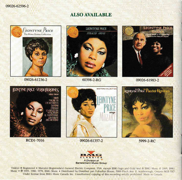 Leontyne Price - The Prima Donna Collection (Highlights) (CD, Comp, RM) (Near Mint (NM or M-)) - Image 4