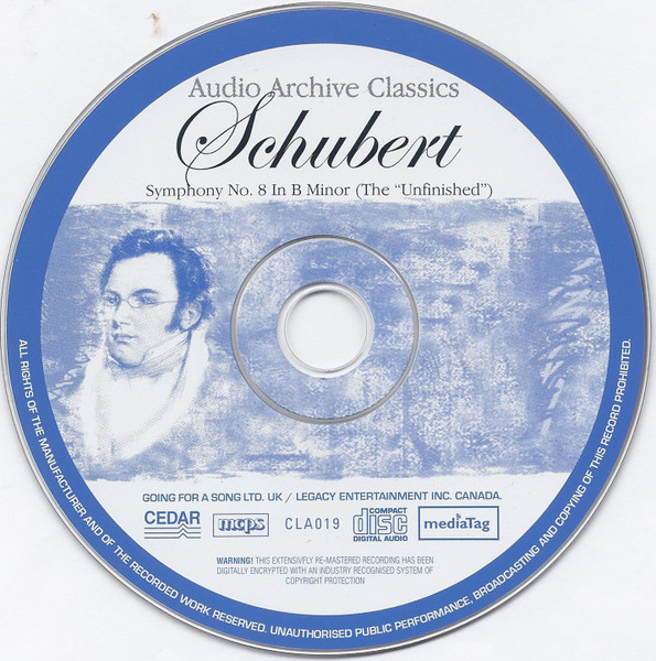 Franz Schubert, London Symphony Orchestra Conducted By Josef Krips - Symphony No. 8 In B Minor (The "Unfinished") (CD, Mono, Copy Prot., RE, RM) (Near Mint (NM or M-)) - Image 3