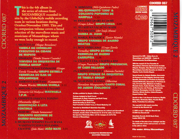 Various - Mozambique Two (CD, Comp) (Mint (M)) - Image 2