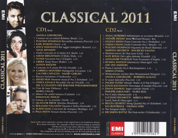 Various - Classical 2011 (2xCD, Comp) (Near Mint (NM or M-)) - Image 2