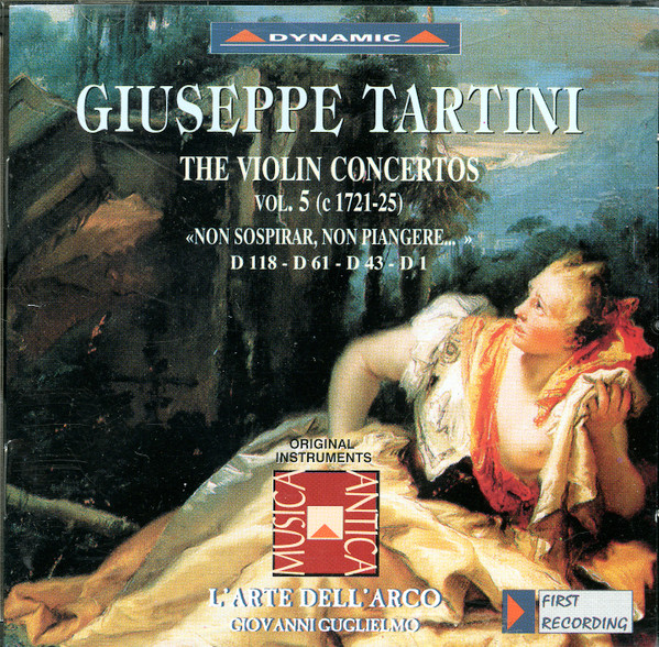 Giuseppe Tartini, L'Arte Dell'Arco, Giovanni Guglielmo - The Violin Concertos Vol. 5 "Non Sospirar, Non Piangere ..." (CD) (Near Mint (NM or M-))
