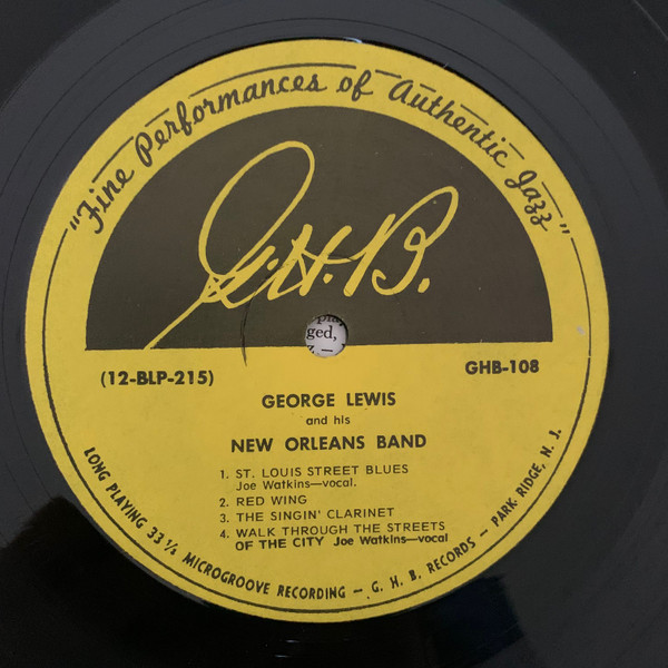 George Lewis' Ragtime Band - George Lewis Ragtime Jazz Band (LP, Album, M/Print) (Mint (M)) - Image 3