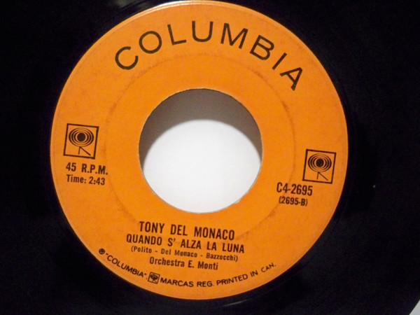 Tony Del Monaco - Vita Mia / Quando Si Alza La Luna (7") (Very Good Plus (VG+)) - Image 2