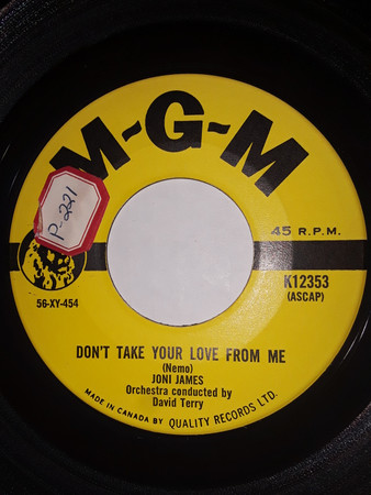 Joni James - Love Letters (7") (Very Good (VG)) - Image 2