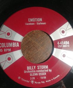 Billy Storm - I Can't Stop Crying For You / Emotion (7", Single) (Very Good Plus (VG+))