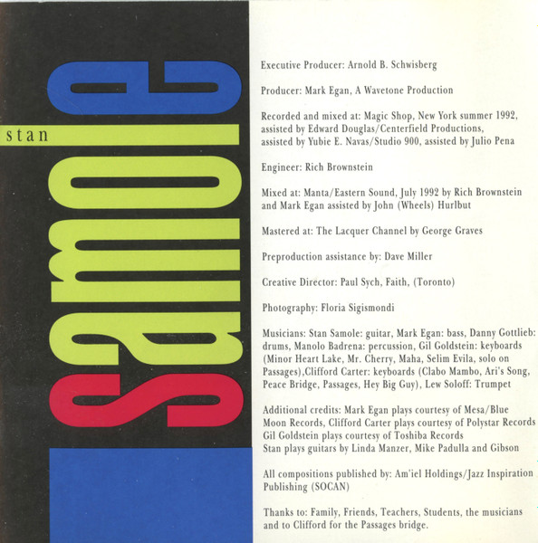 Stan Samole - Stan Samole (CD, Album) (Near Mint (NM or M-)) - Image 5